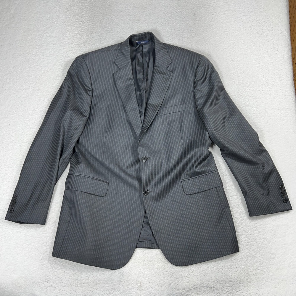 Brooks Brothers 1818 Jacket Mens 44L / 39 Blue Madison REDA Fabric Wool Blazer